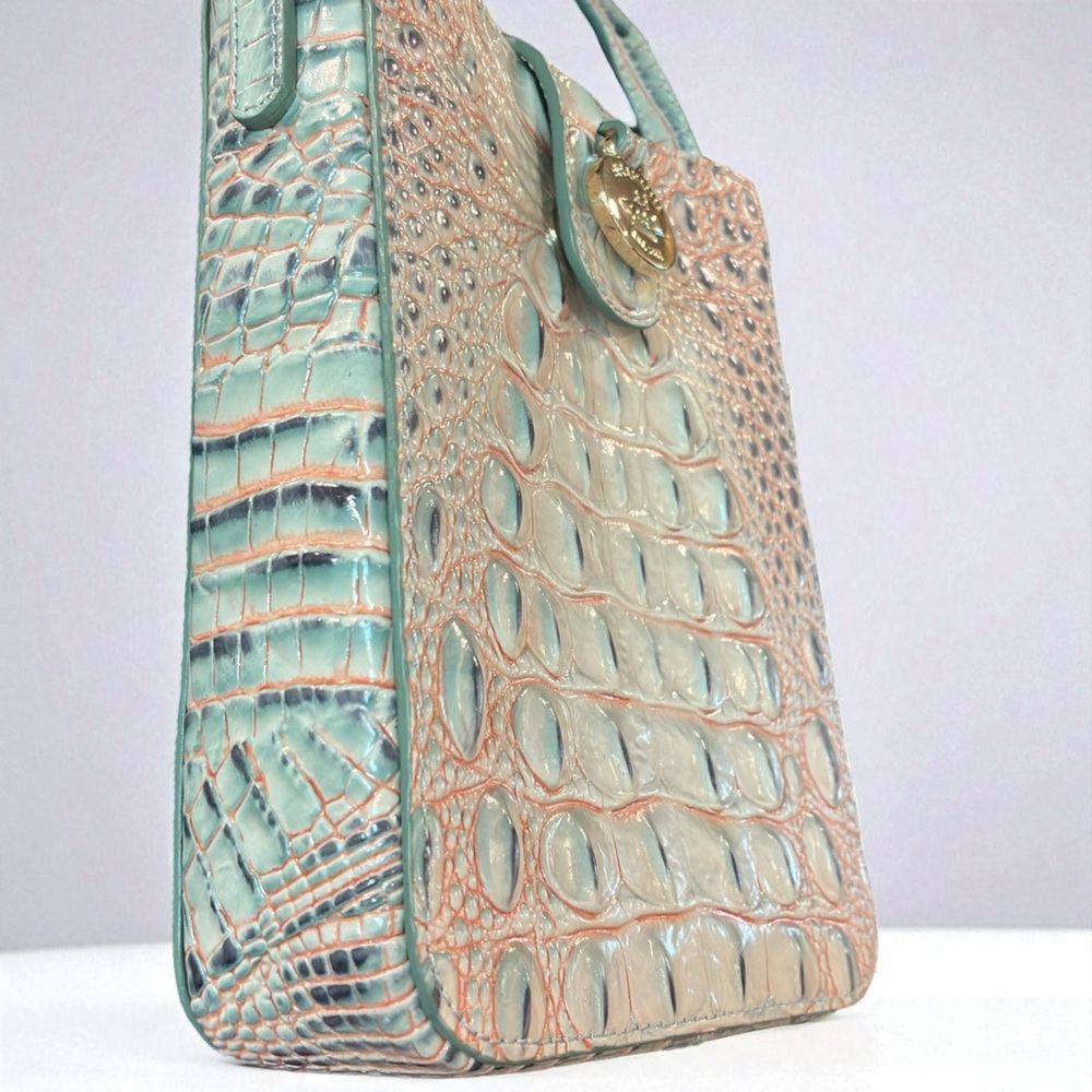 Vintage Color Authentic Brahmin Marley Melbourne Genuine Leather Crossbody Bag